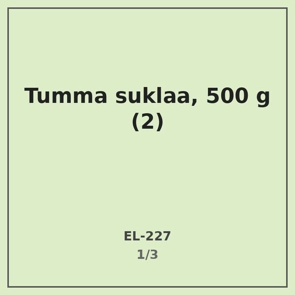 Esimerkki - Tumma suklaa, 500 g (2)